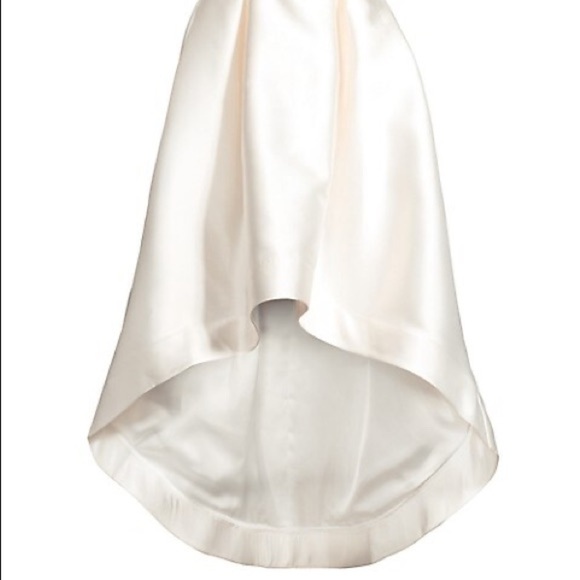 Parker Black Roxanne Strapless High-low Bustier Satin Dress In Ivory Sz 0 - Picture 9 of 11